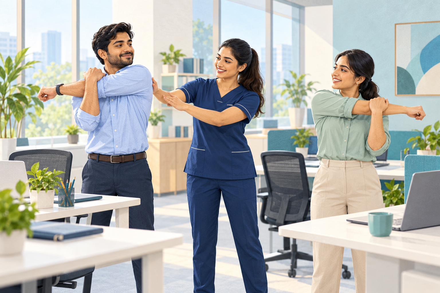 Illustration of guided movement at work